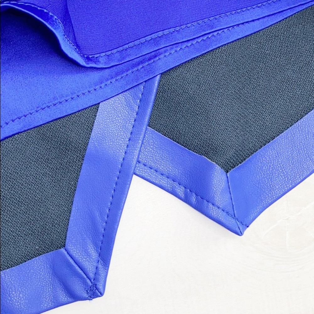 BLANKNYC Vegan Leather Snap Skirt in Blue My Mind - Picture 11 of 14